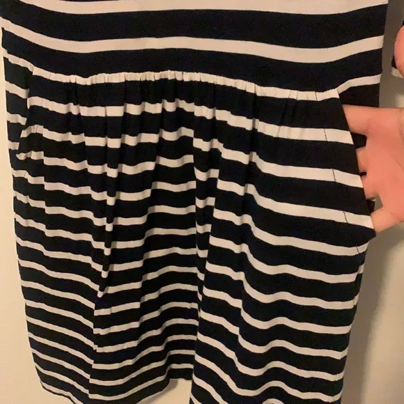 J. CREW stripe navy dress - Picture 2 of 3